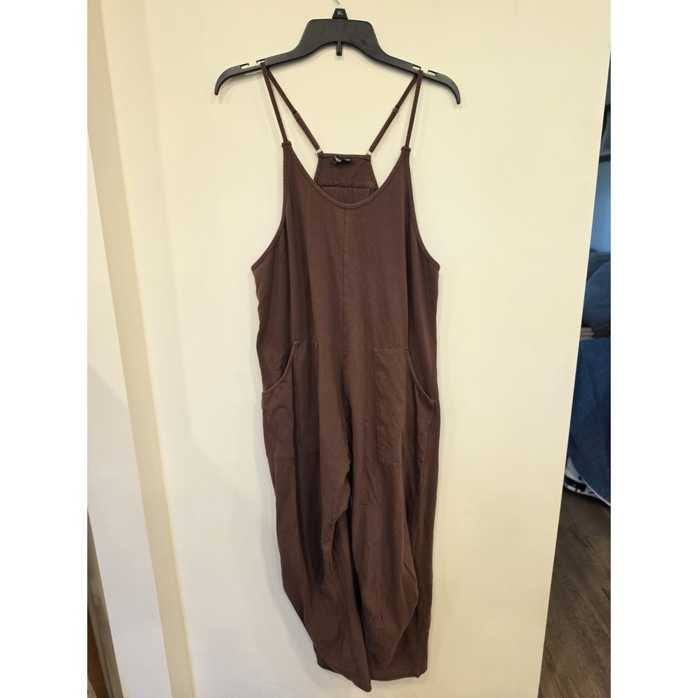 Automet Jumpsuit Women XS Brown Overalls Baggy Hippie Garden Festival Casual